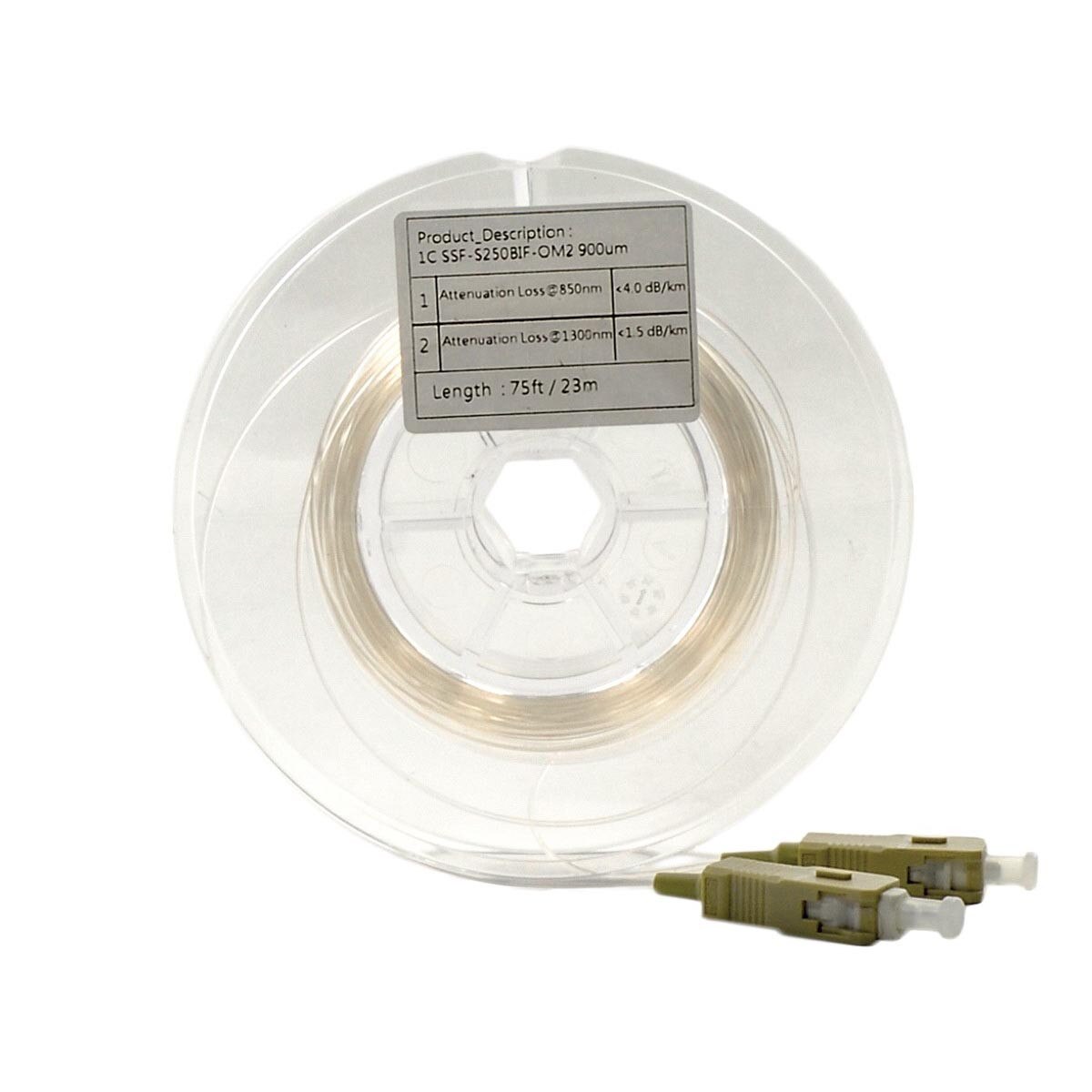 SSF™ Transparent MM 50/125µm, 900µm, Terminated SC, 75ft / 23m
